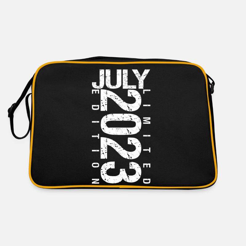 Juli 2023 Juli Geburtstagsgeschenk Juli 2023 - Retro Tasche - Schwarz/Gold