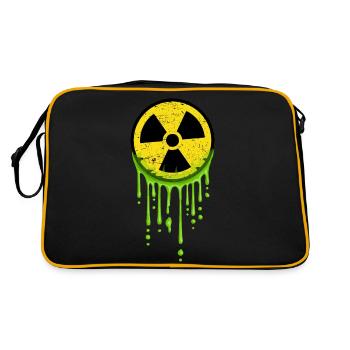 Avertissement de symbole radioactif nucléaire Green Glibber - Sac Retro - noir/or - Dos