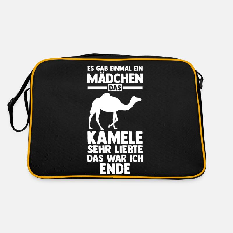 Kamel - Retro Tasche - Schwarz/Gold