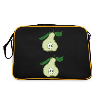 Pear half double - Retro Bag - black/gold - Back
