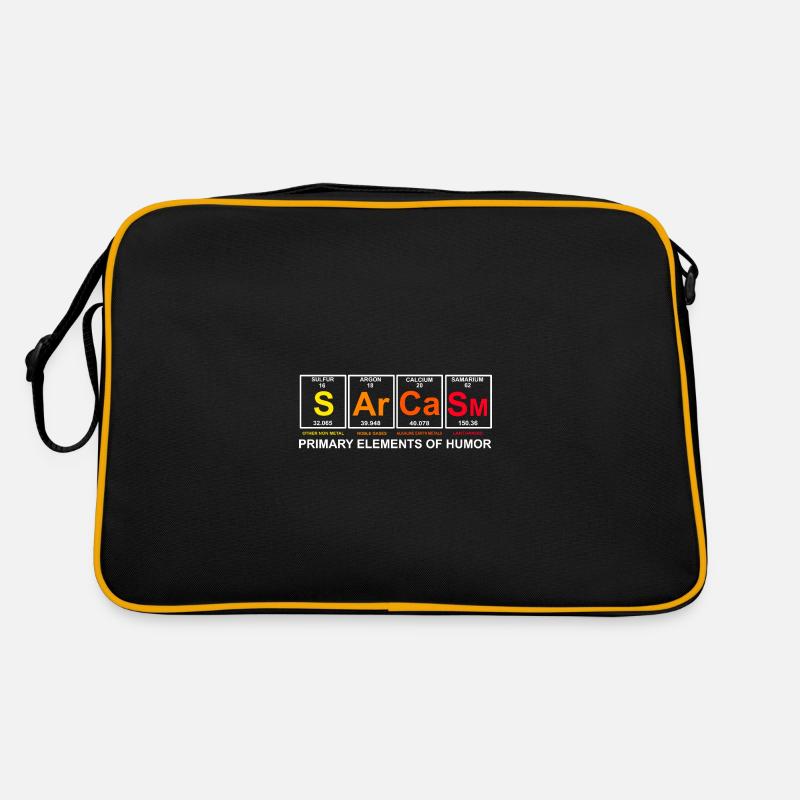 Sarcasm Elements Funny Chemistry - Retro Bag - black/gold