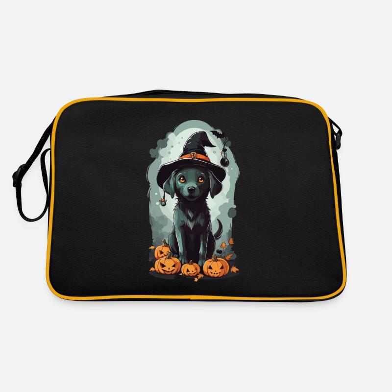 Cute Halloween Witch Dog Design Retro Bag