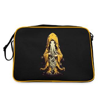 Cute Halloween Monster Druid Design - Retro Bag - black/gold - Back