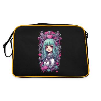 Goth Girl Kawaii Anime Psycho Gothique Conception Magique - Sac Retro - noir/or - Dos