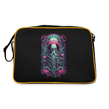 Occulte goule Kraken Monster Halloween Design - Sac Retro - noir/or - Dos