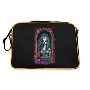 Gothic Bride Aesthetic Occult Retro Design - Retro Bag - black/gold - Back