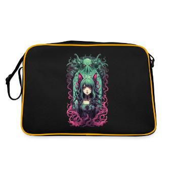 Kemonomimi Goth Cat Girl Occulte Otaku Egirl - Sac Retro - noir/or - Dos