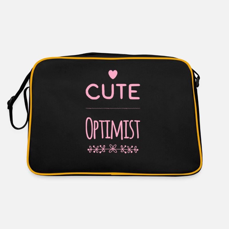 Sprüche BABIES Cute Optimist Retro Tasche