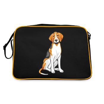 Sitting foxhound - Retro Bag - black/gold - Back