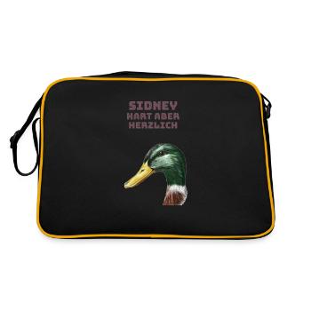 Sidney - hart aber herzlich. - Retro Tasche - Schwarz/Gold - Hinten