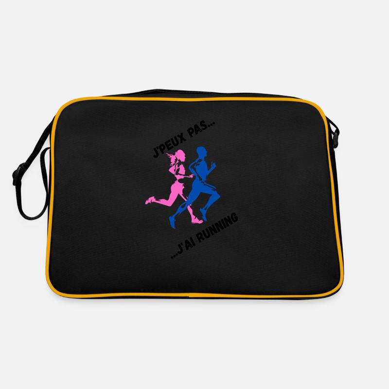 I can't I have Running - Retro Tasche - Schwarz/Gold