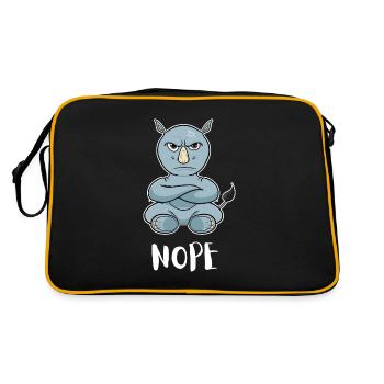 Nope Rhinocerus I Drôle de rhinocéros paresseux - Sac Retro - noir/or - Dos