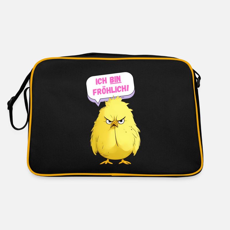 Grumpy Chicken - I'm Cheerful Retro Bag