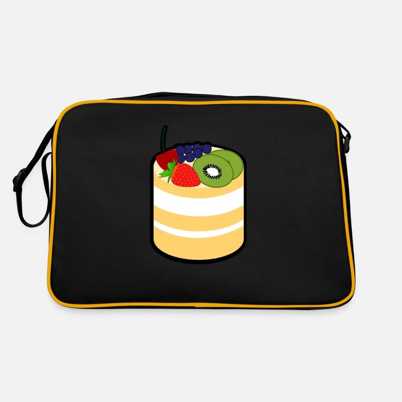 Kuchen - Retro Tasche - Schwarz/Gold