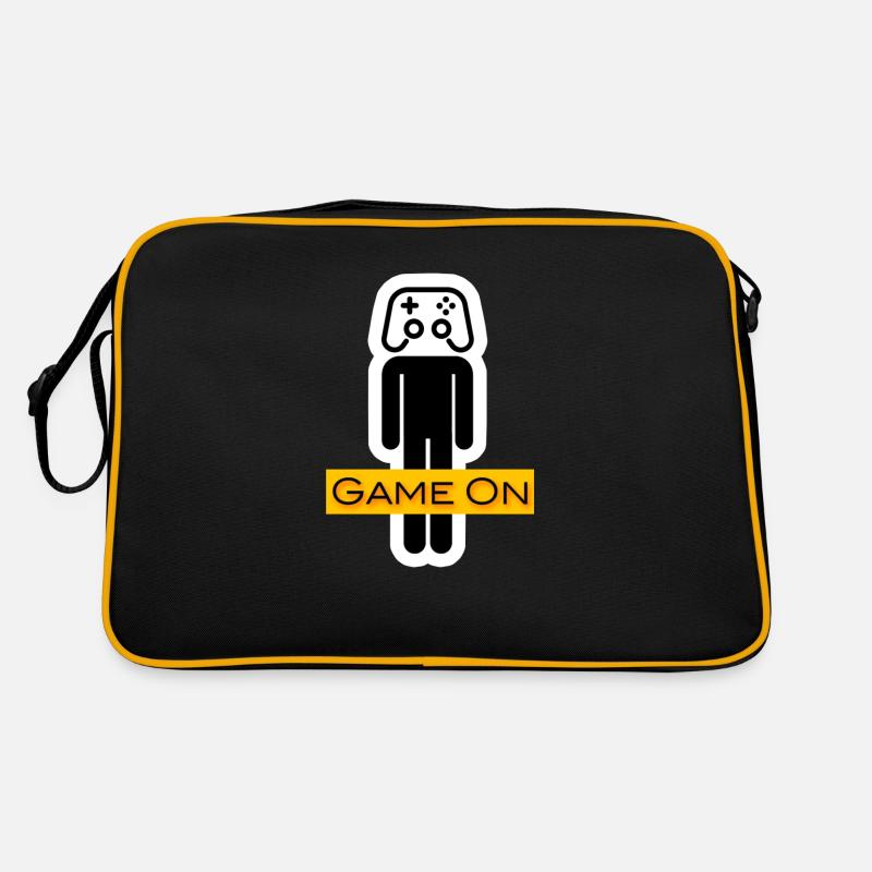 Game On Warrior - Retro Tasche - Schwarz/Gold