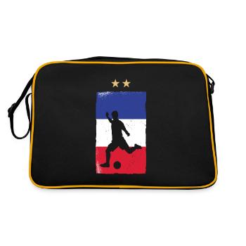 France Football Maillot de foot Drapeau Français - Sac Retro - noir/or - Dos