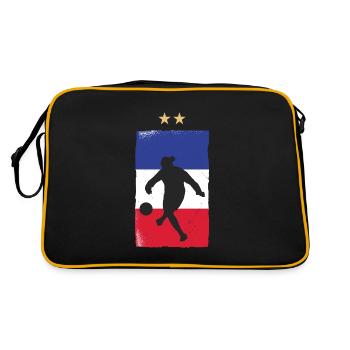 France Football Maillot de foot Drapeau Français - Sac Retro - noir/or - Dos