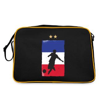 France Football Maillot de foot Drapeau Français - Sac Retro - noir/or - Dos