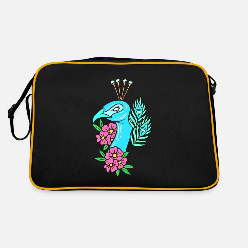 Beautiful peacock zookeeper Retro Bag
