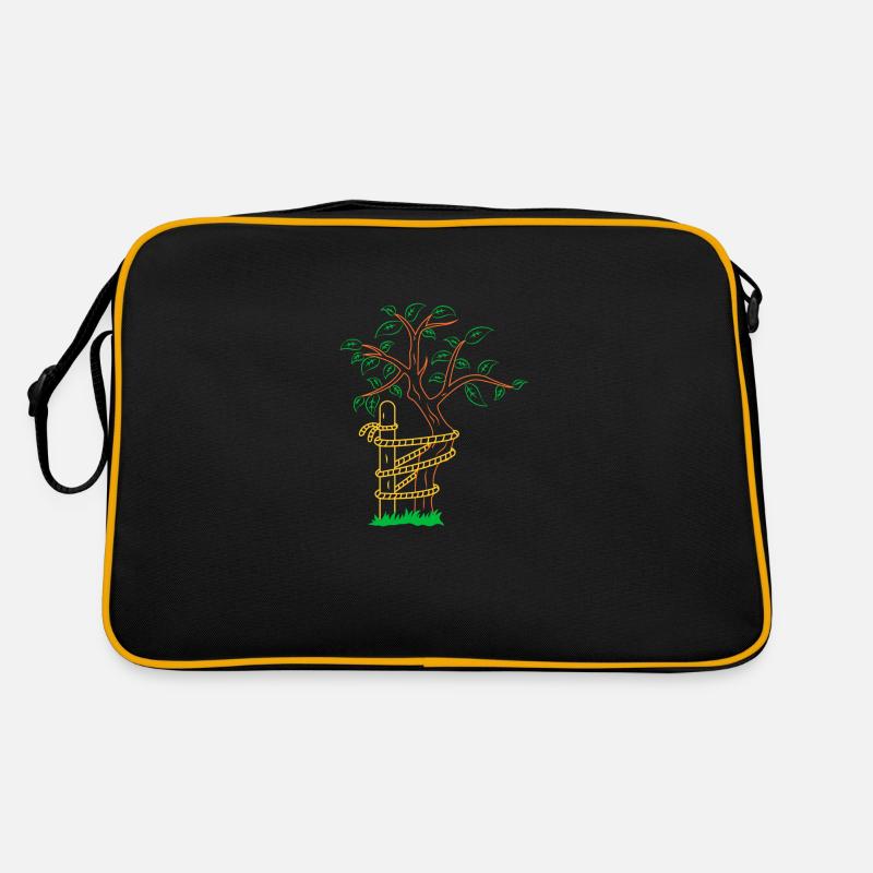 Orthopädietechnik Baum Neon (gOT it!) - Retro Tasche - Schwarz/Gold