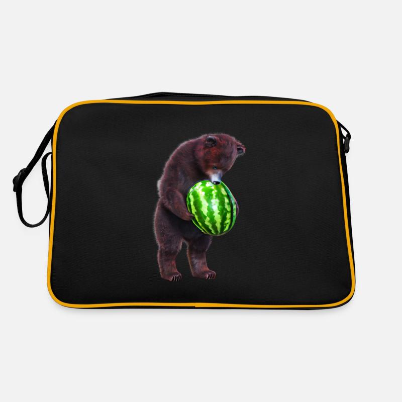 Bear with watermelon Retro Bag