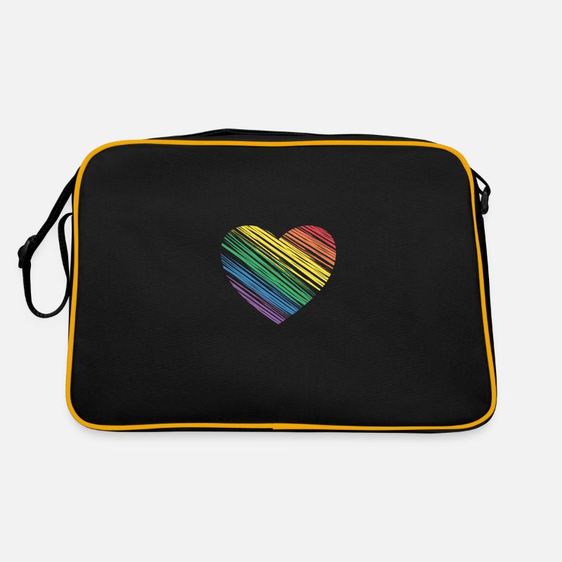 Heart, Rainbow, Pride Retro Bag