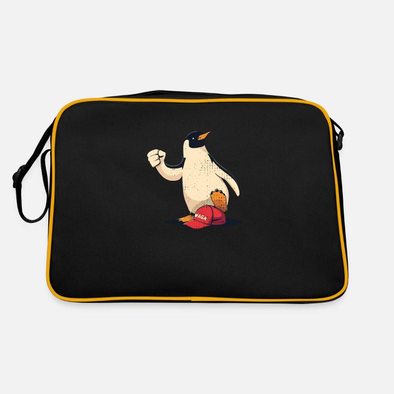 Resist Penguin Grunge Protest Retro Tasche