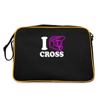 Motocross - Retro Tasche - Schwarz/Gold - Hinten