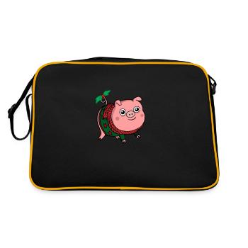 Cochon de Noel cute pull d'hiver - Sac Retro - noir/or - Dos