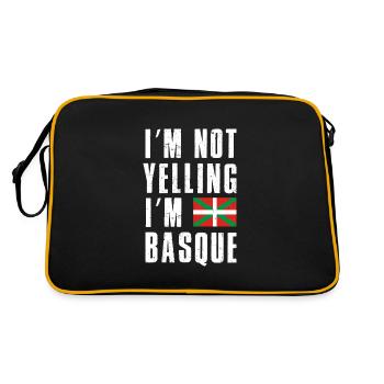 Euskara Euskal Herria Baskenland Spanien Basco - Retro Tasche - Schwarz/Gold - Hinten