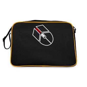 PC Maus Gamer Gaming - Retro Tasche - Schwarz/Gold - Hinten