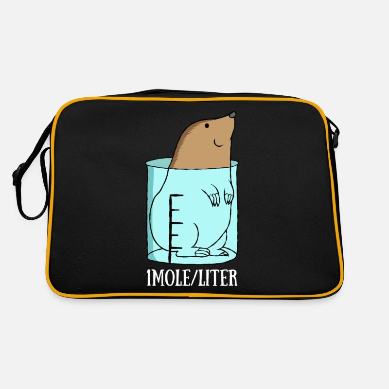 Chemie - Retro Tasche - Schwarz/Gold
