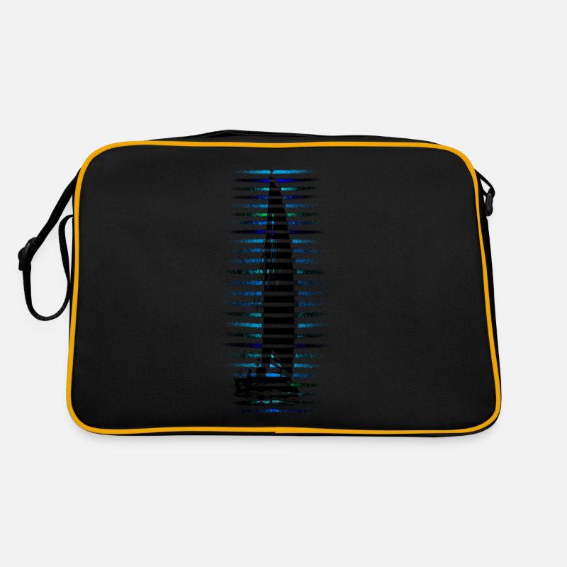 Katamaran Segelboot hart am Wind Retro Tasche