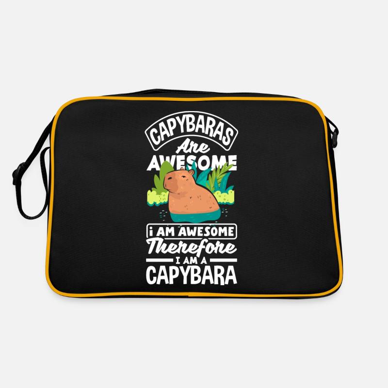 Capybara Nagetier Capybaras sind Awesome Zitat Retro Tasche