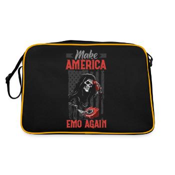 Emoticon Make America Emo Again Emocore Aesthetic - Retro Bag - black/gold - Back