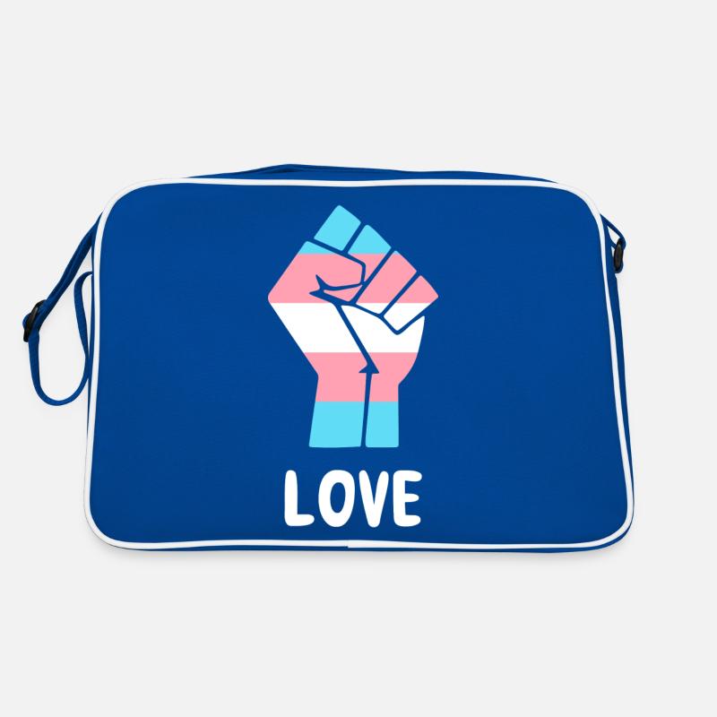 Liebe Trans Pride Faust Design für Equality Retro Tasche