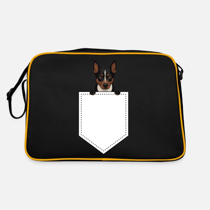 Kelpie-Hund-Geschenk Retro Tasche