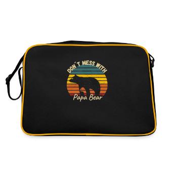 papa bear - Retro Bag - black/gold - Back