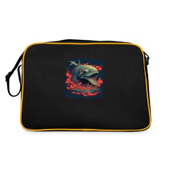 Cool Funny Quote Greendale Ireland Whale Shark - Retro Bag - black/gold - Back
