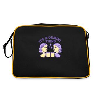 C’est une chose de Gémeaux - Signe du zodiaque Gémeaux - Sac Retro - noir/or - Dos