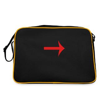 Arrow to left - Retro Bag - black/gold - Back