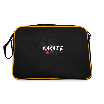 Karate shotokan kanji Tiger - Retro Tasche - Schwarz/Gold - Hinten