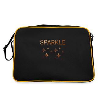 Lampe scintillante - Sac Retro - noir/or - Dos