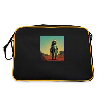 Rasta-astronaut - Retro Bag - black/gold - Back