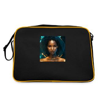 Belle peinture de la femme noire - Sac Retro - noir/or - Dos