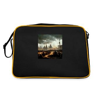 The war is over - Retro Bag - black/gold - Back