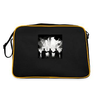 Sieg Der Ukraine - Retro Tasche - Schwarz/Gold - Hinten