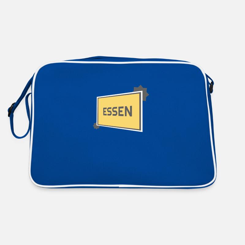 Essen Ortsschild - modern grey Retro Tasche