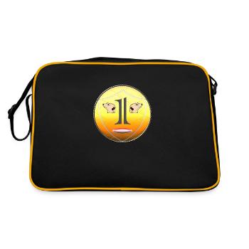 yeux de suricate en tête de pièce - Sac Retro - noir/or - Dos