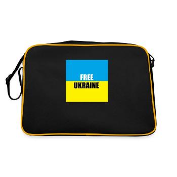 free ukraine - Retro Tasche - Schwarz/Gold - Hinten